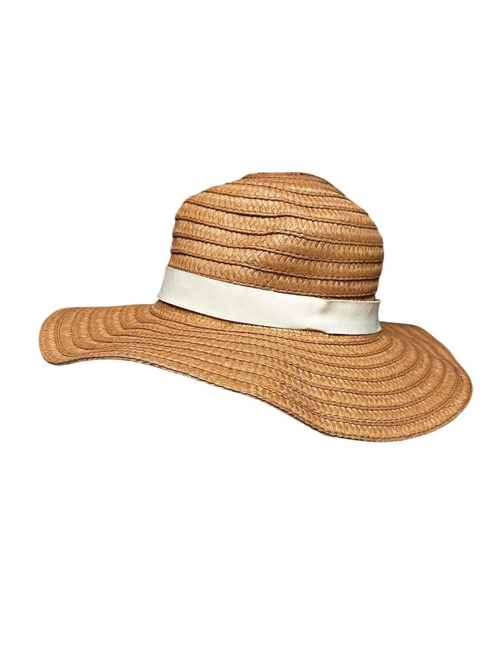 🌻NEW w/tag Madewell Packable Braided Straw Hat Wide Brim SIze M/L